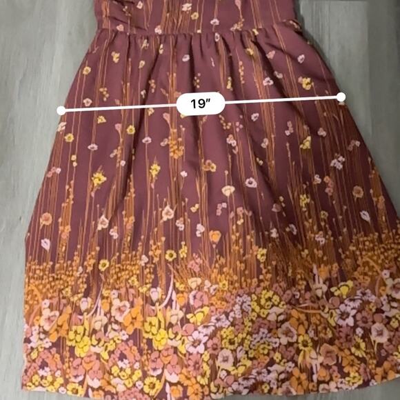 ModCloth Lively Identity Burgundy Floral Short Sleeve Mini Dress Size L NEW - Picture 12 of 13